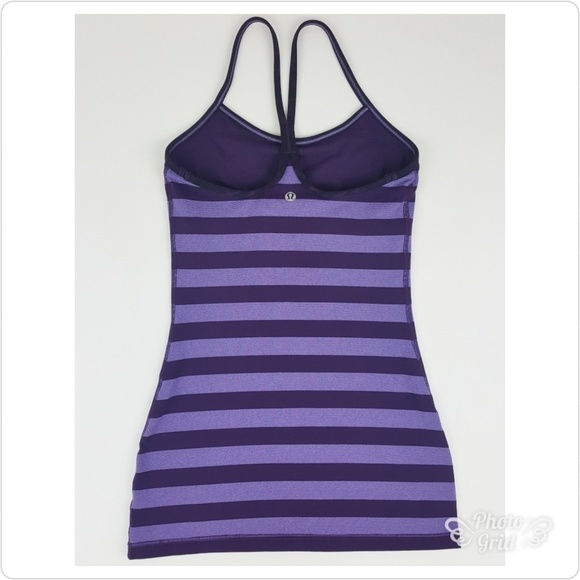 Lululemon Power Y Purple Striped Tank - Picture 4 of 8